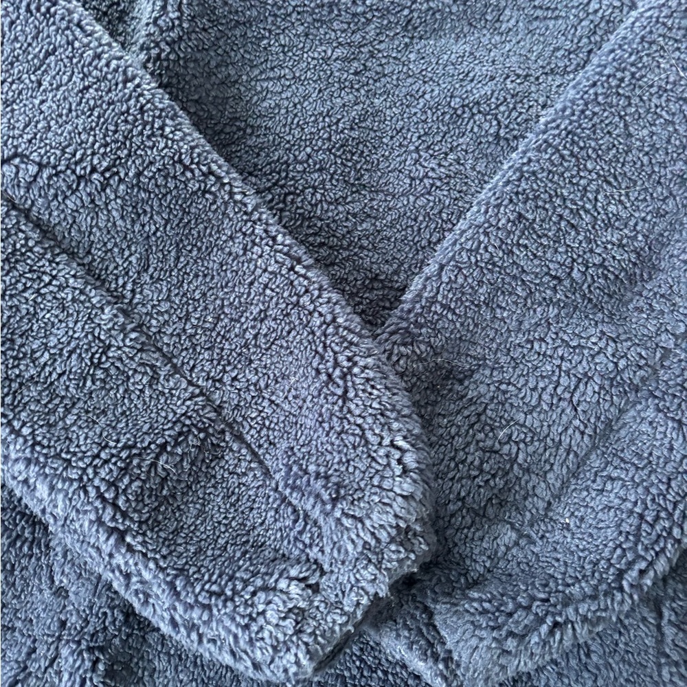 Lululemon Warmth Restore Long Pullover Fleece Sherpa Navy Pockets Mock - Picture 3 of 10